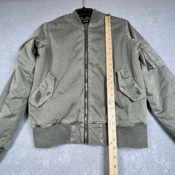 Hudson Jacket Womens Size Small Green Puffy Bomber Jacket Zipper Pockets - Picture 7 of 11